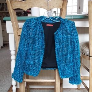 EUC black and teal Alice and Olivia blazer size XS